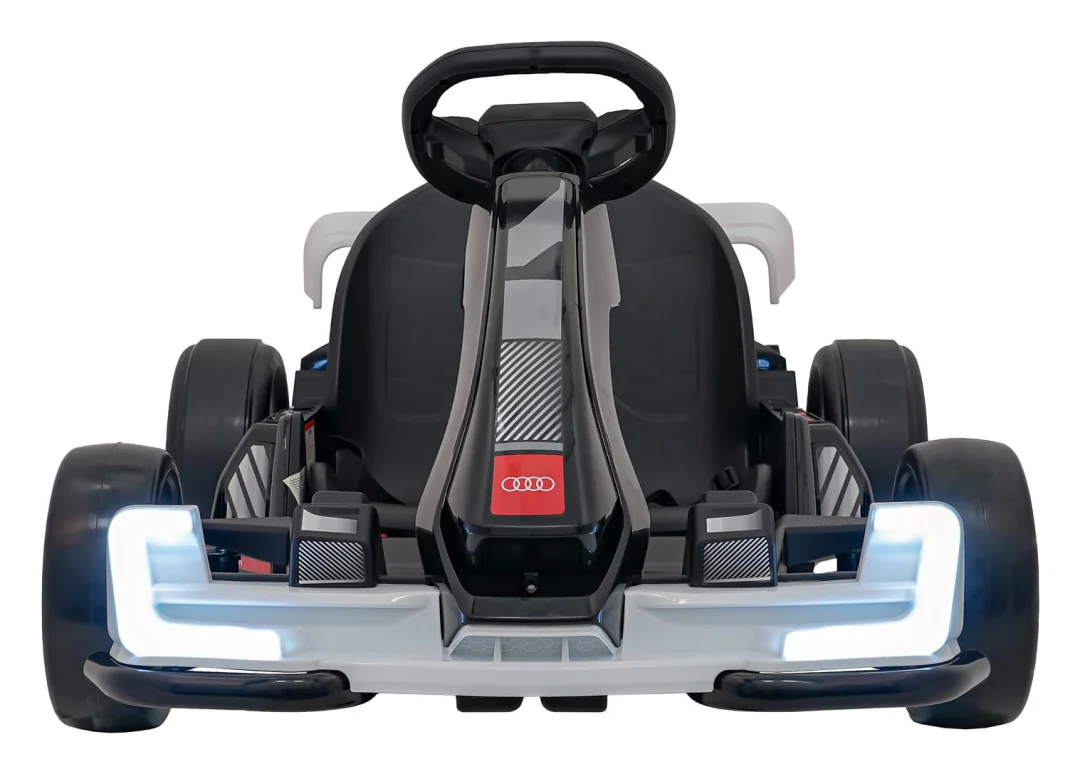 Audi Gokart s funkcijom driftanja, bijela boja auto na akumulator_4