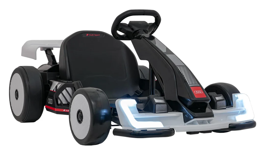 Audi Gokart s funkcijom driftanja, bijela boja auto na akumulator_5