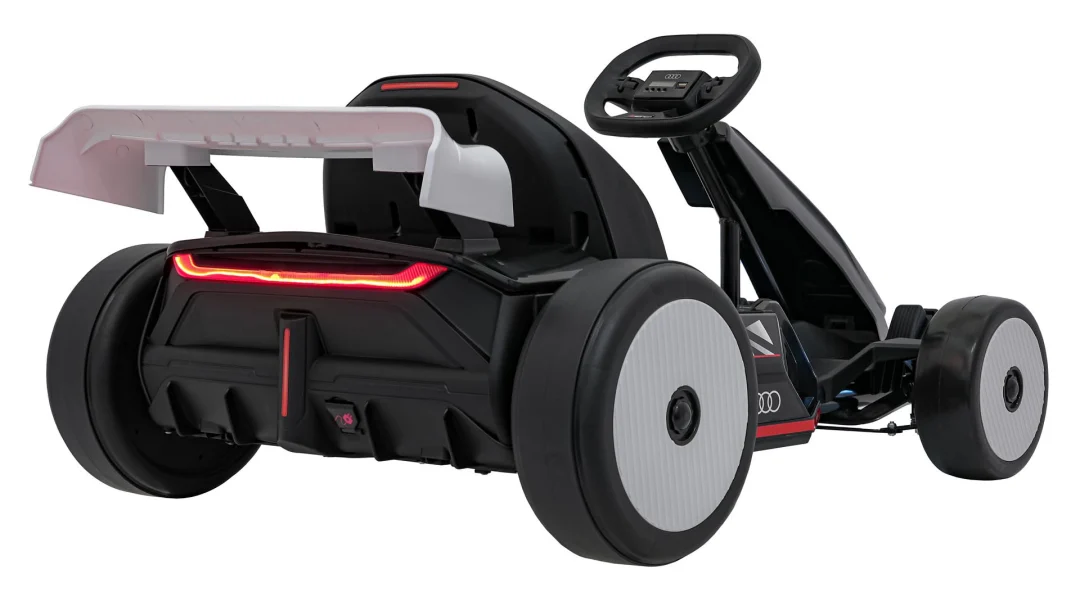 Audi Gokart s funkcijom driftanja, bijela boja auto na akumulator_9