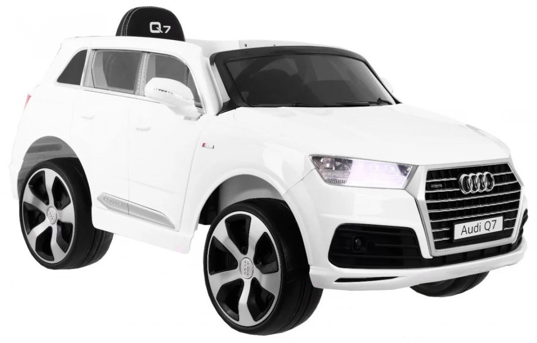 Audi Q7 Lift baterija za djecu bijela + daljinski upravljač + spori start + EVA + eko koža + MP3 LED_2