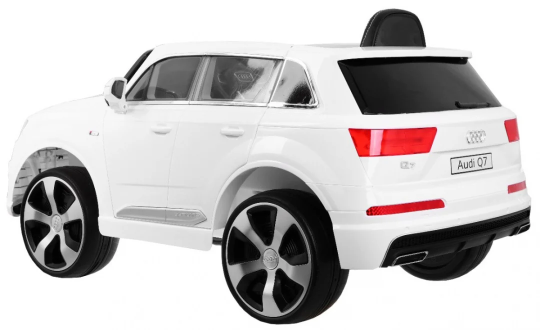 Audi Q7 Lift baterija za djecu bijela + daljinski upravljač + spori start + EVA + eko koža + MP3 LED_3