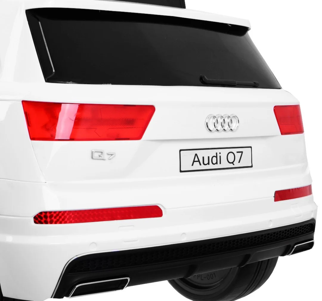 Audi Q7 Lift baterija za djecu bijela + daljinski upravljač + spori start + EVA + eko koža + MP3 LED_4
