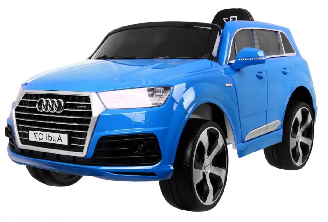 Audi Q7 Lift baterija za djecu plava boja + daljinski upravljač + spori start + EVA + MP3 LED_12