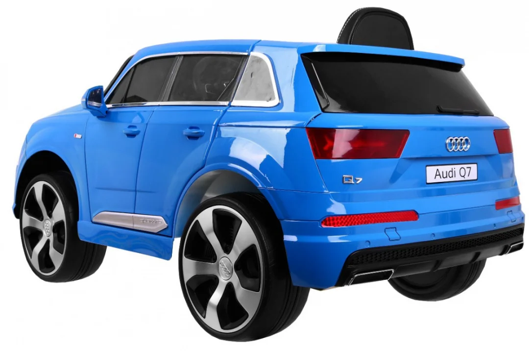 Audi Q7 Lift baterija za djecu plava boja + daljinski upravljač + spori start + EVA + MP3 LED_5