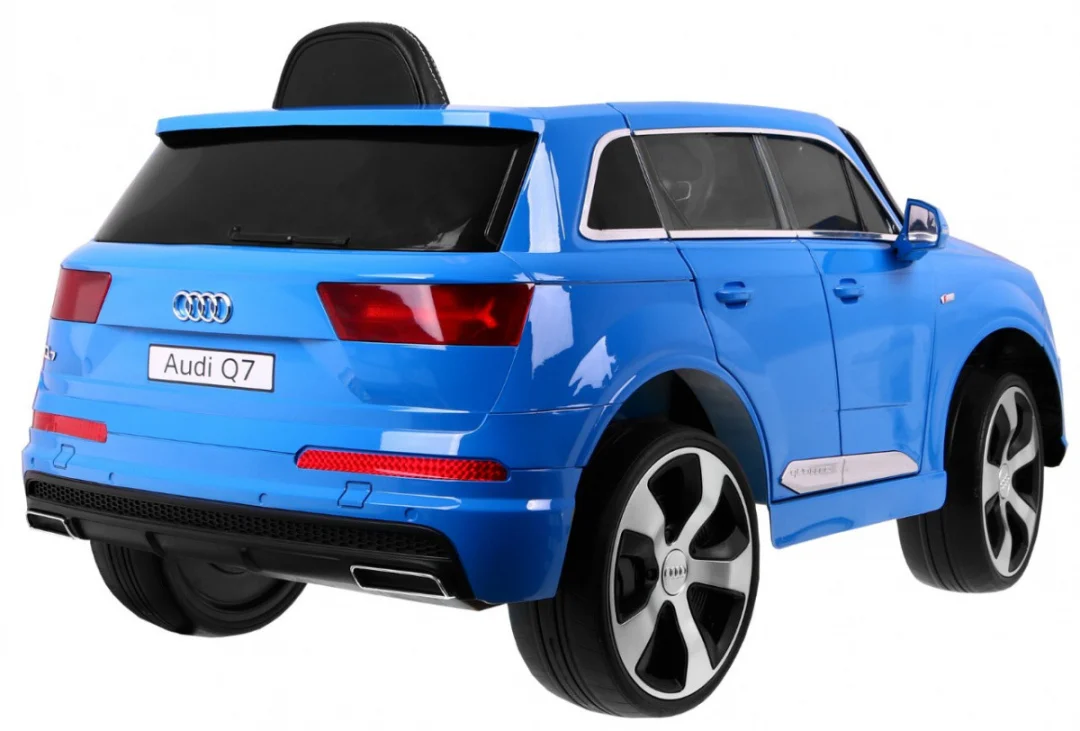 Audi Q7 Lift baterija za djecu plava boja + daljinski upravljač + spori start + EVA + MP3 LED_7