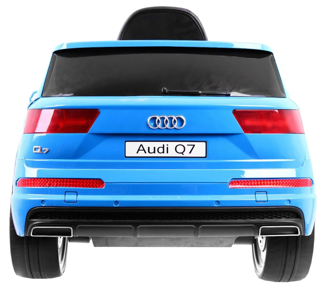 Audi Q7 Lift baterija za djecu plava boja + daljinski upravljač + spori start + EVA + MP3 LED_8