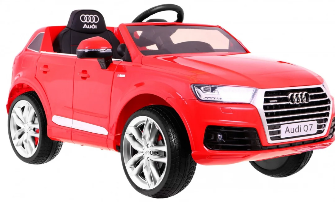 Audi Q7 Quattro S-Line Baterija Crvena + Daljinski upravljač + Sporo pokretanje + EVA + Radio MP3_3