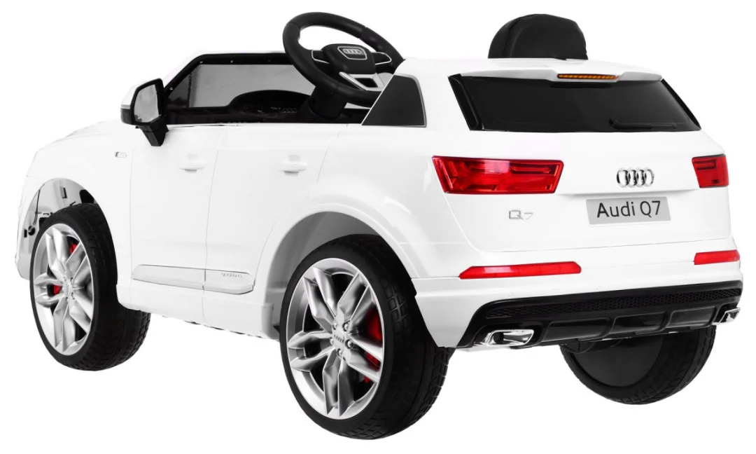 Audi Q7 Quattro S-Line SUV na baterije bijeli + daljinski upravljač + MP3 LED radio, bijela_5