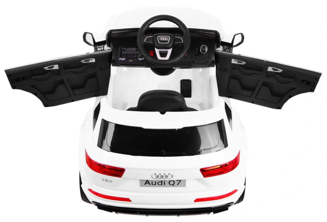 Audi Q7 Quattro S-Line SUV na baterije bijeli + daljinski upravljač + MP3 LED radio, bijela_6