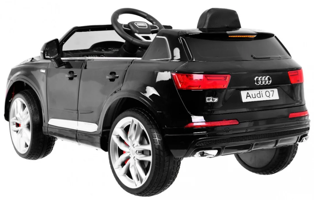 Audi Q7 Quattro S-Line na baterije, crna boja + daljinski upravljač + meki start + EVA + MP3 radio_4