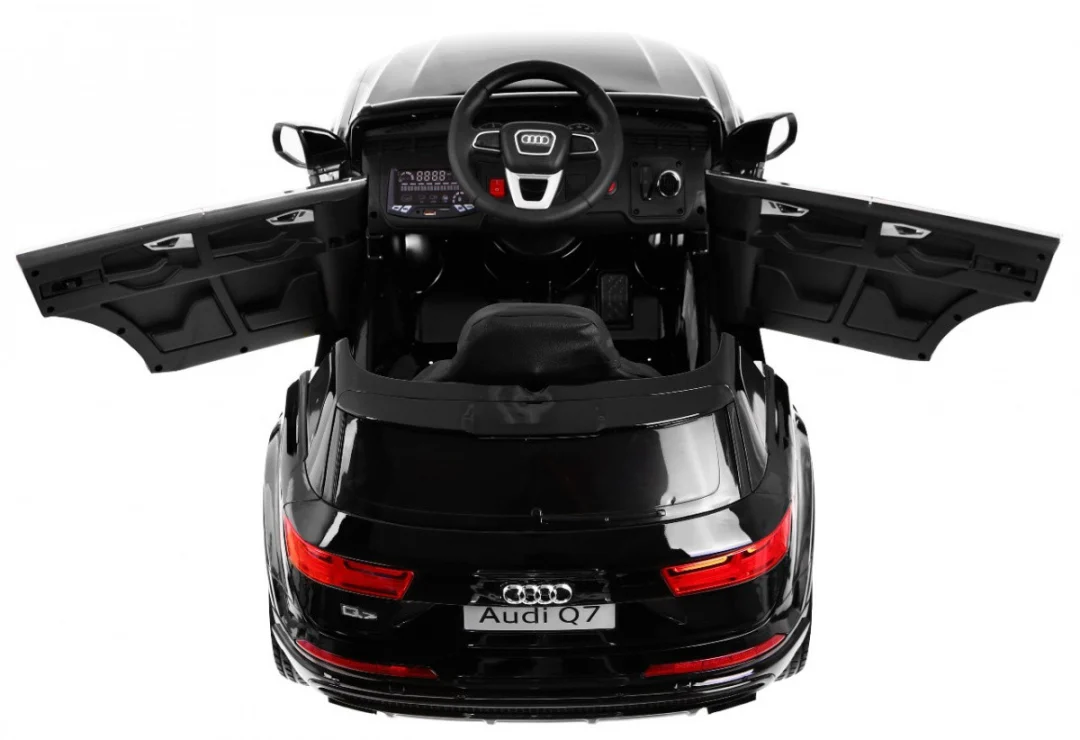 Audi Q7 Quattro S-Line na baterije, crna boja + daljinski upravljač + meki start + EVA + MP3 radio_5