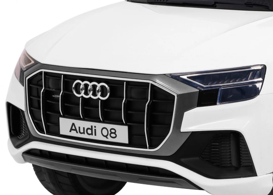 Audi Q8 Lift baterija za djecu bijela + daljinski upravljač + EVA + spori start + MP3 USB + LED_11