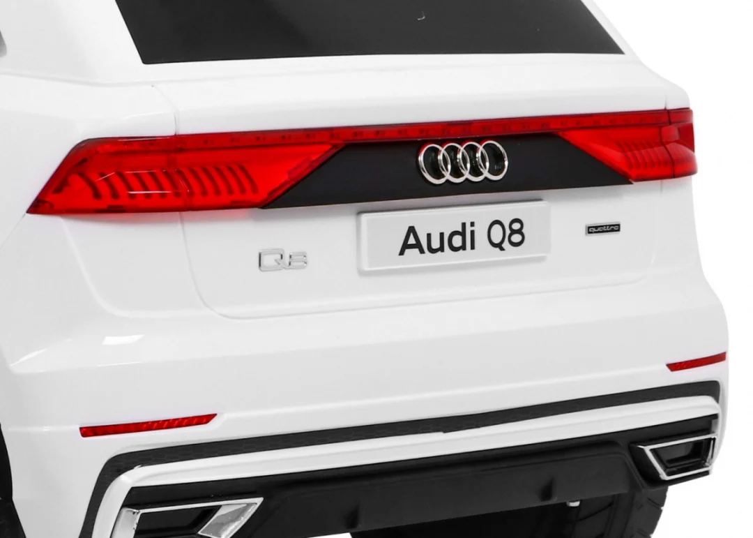 Audi Q8 Lift baterija za djecu bijela + daljinski upravljač + EVA + spori start + MP3 USB + LED_12