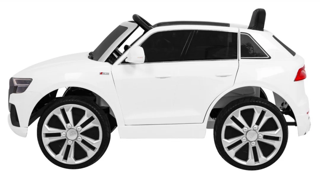 Audi Q8 Lift baterija za djecu bijela + daljinski upravljač + EVA + spori start + MP3 USB + LED_4