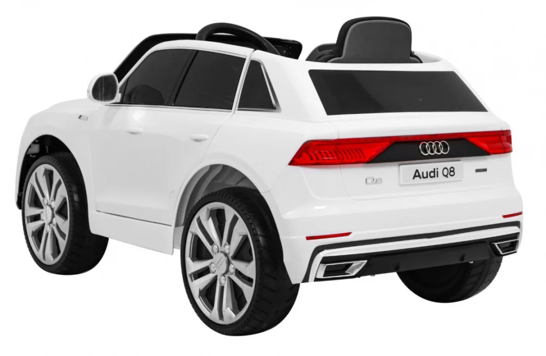 Audi Q8 Lift baterija za djecu bijela + daljinski upravljač + EVA + spori start + MP3 USB + LED_5