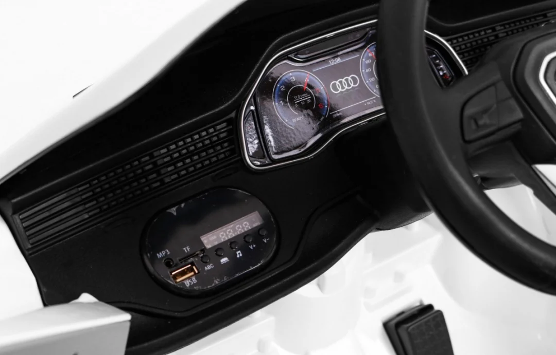 Audi Q8 Lift baterija za djecu bijela + daljinski upravljač + EVA + spori start + MP3 USB + LED_8
