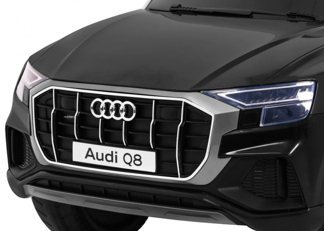 Audi Q8 Lift baterija za djecu crna + daljinski upravljač + EVA + spori start + MP3 USB + LED_11
