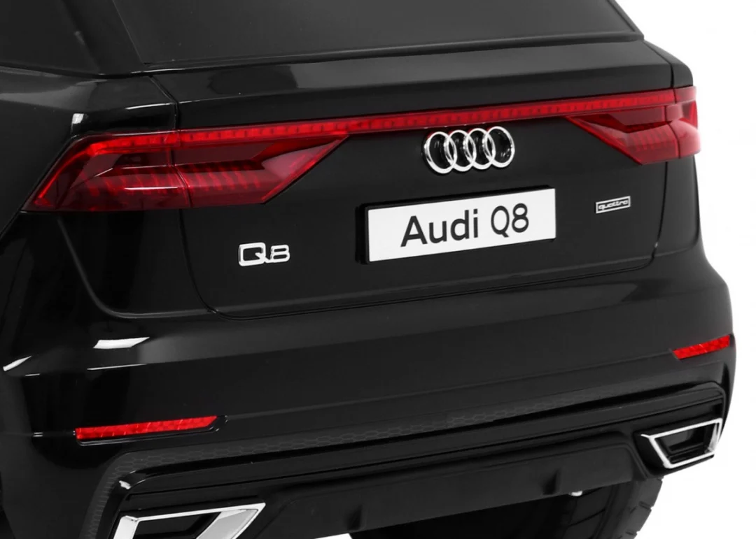 Audi Q8 Lift baterija za djecu crna + daljinski upravljač + EVA + spori start + MP3 USB + LED_12