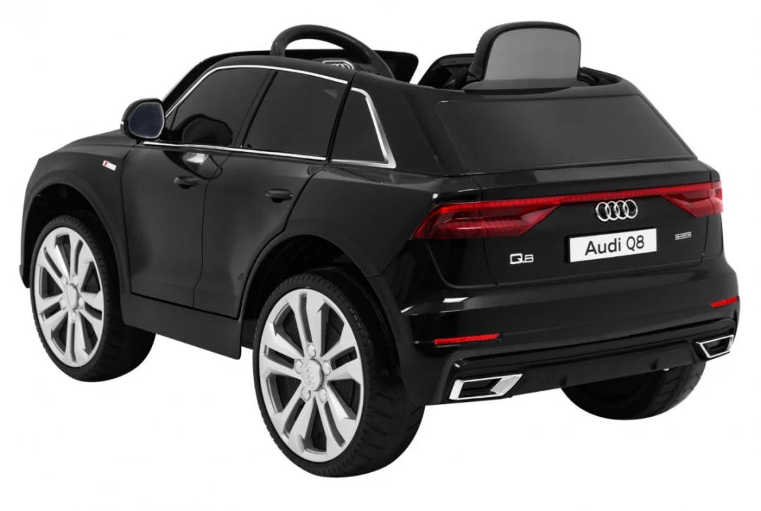 Audi Q8 Lift baterija za djecu crna + daljinski upravljač + EVA + spori start + MP3 USB + LED_5