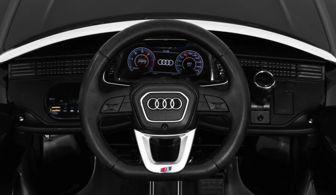Audi Q8 Lift baterija za djecu crna + daljinski upravljač + EVA + spori start + MP3 USB + LED_7