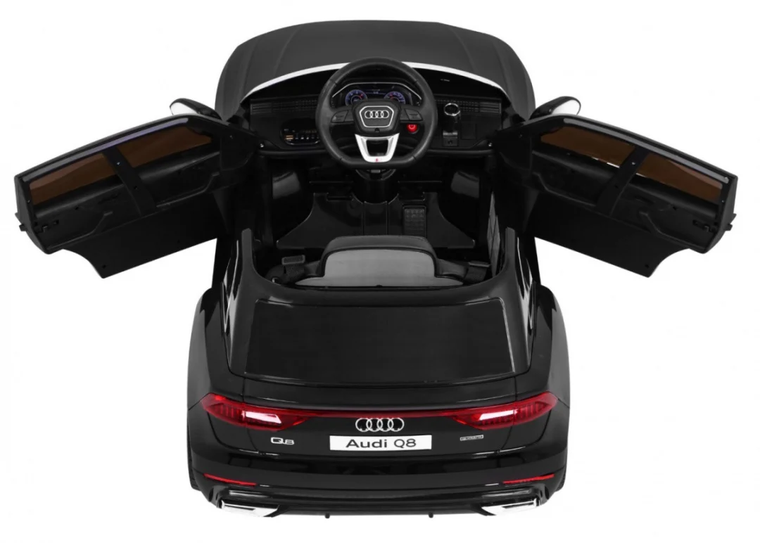 Audi Q8 Lift baterija za djecu crna + daljinski upravljač + EVA + spori start + MP3 USB + LED_8