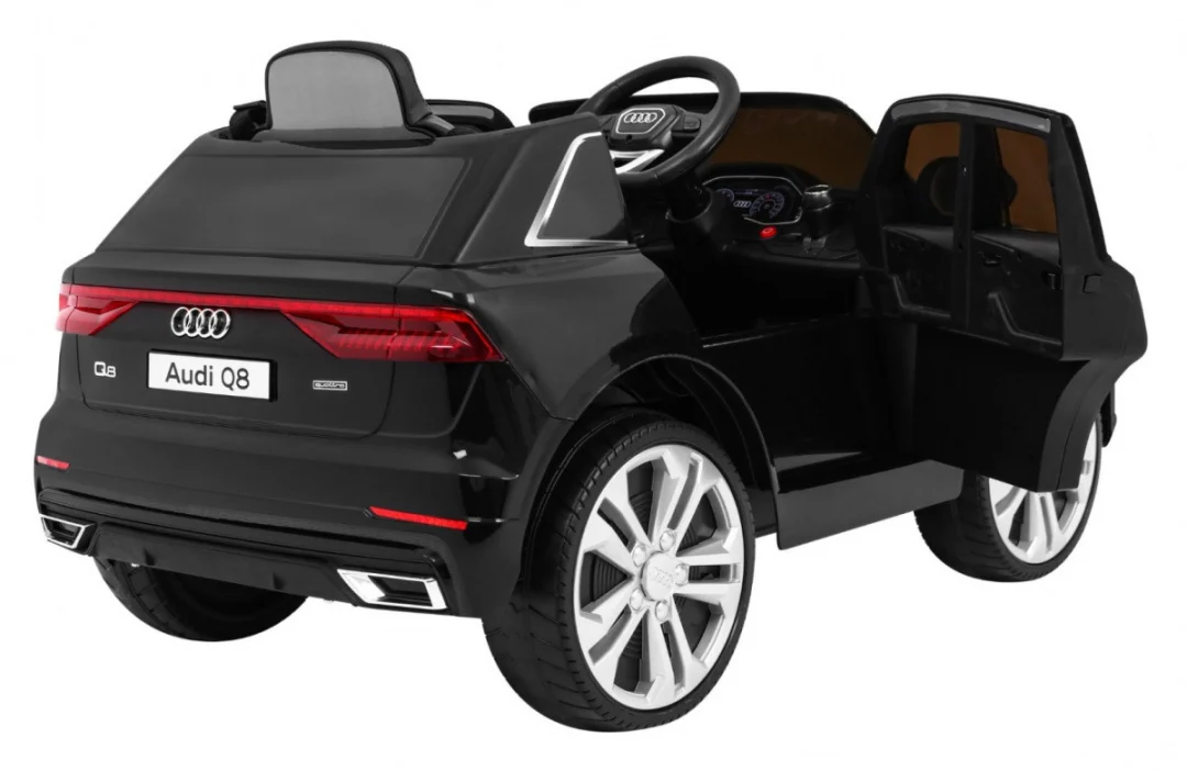 Audi Q8 Lift baterija za djecu crna + daljinski upravljač + EVA + spori start + MP3 USB + LED_9