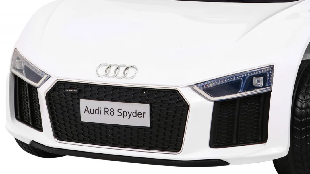 Audi R8 Dječji autosjedalica na baterije bijela + daljinski upravljač + EVA + spori start + MP3 LED_10