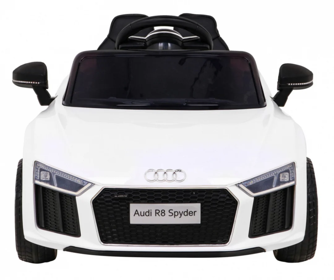 Audi R8 Dječji autosjedalica na baterije bijela + daljinski upravljač + EVA + spori start + MP3 LED_3