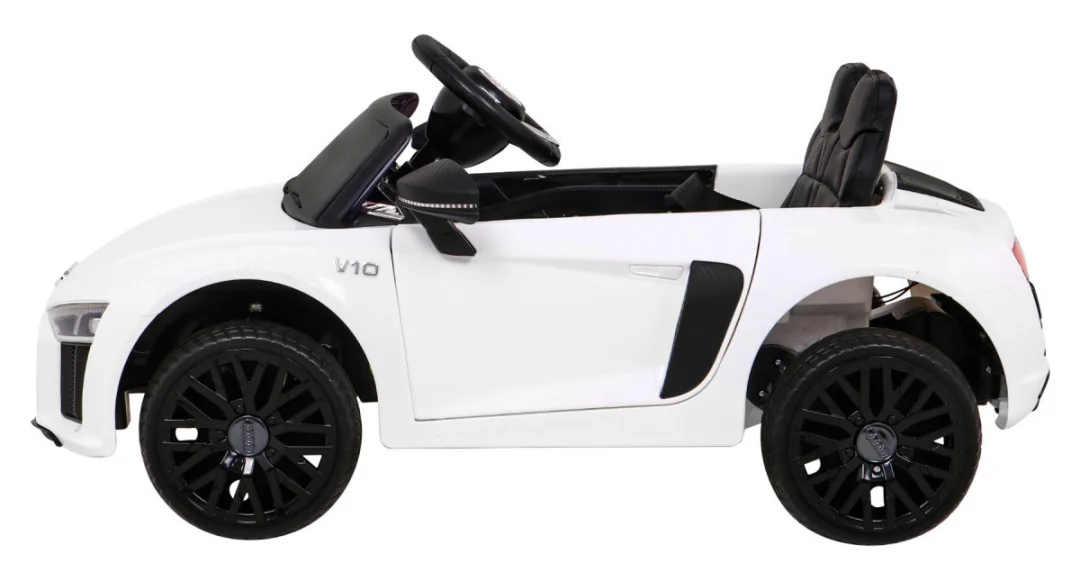 Audi R8 Dječji autosjedalica na baterije bijela + daljinski upravljač + EVA + spori start + MP3 LED_4