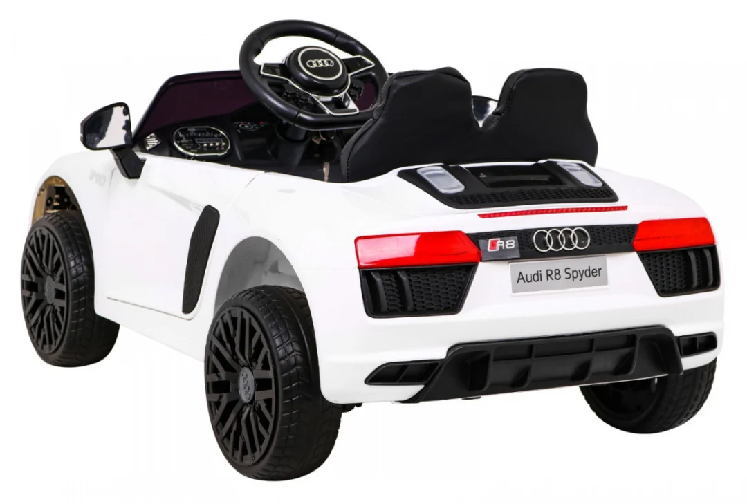 Audi R8 Dječji autosjedalica na baterije bijela + daljinski upravljač + EVA + spori start + MP3 LED_5