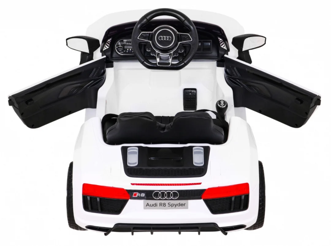 Audi R8 Dječji autosjedalica na baterije bijela + daljinski upravljač + EVA + spori start + MP3 LED_6