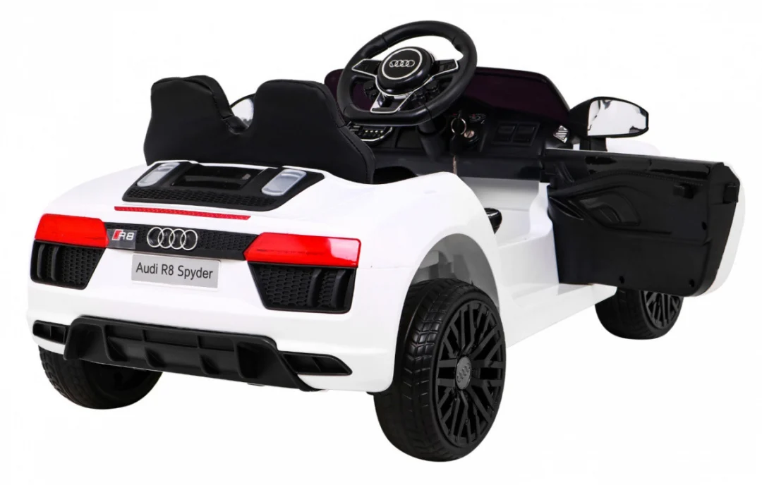 Audi R8 Dječji autosjedalica na baterije bijela + daljinski upravljač + EVA + spori start + MP3 LED_7