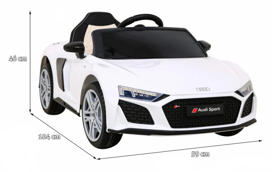 Audi R8 LIFT automobil na baterije bijeli + daljinski upravljač, bijela_2