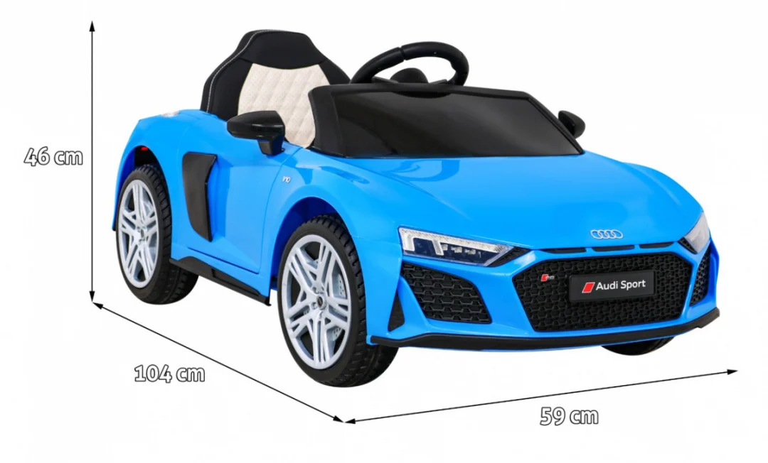 Audi R8 LIFT automobil na baterije plavi + daljinski upravljač + EVA kotači + MP3 + LED, plava_2