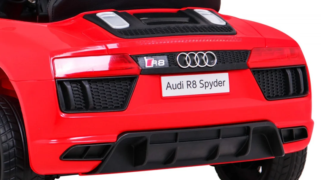 Audi R8 Punjiva dječja sjedalica crvena + daljinski upravljač + EVA + spori start + MP3 LED_12