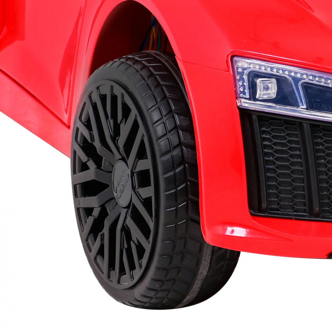 Audi R8 Punjiva dječja sjedalica crvena + daljinski upravljač + EVA + spori start + MP3 LED_13