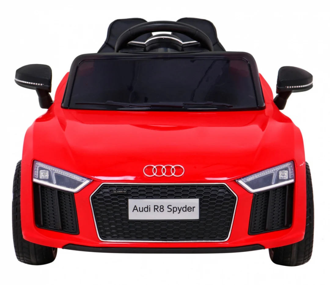 Audi R8 Punjiva dječja sjedalica crvena + daljinski upravljač + EVA + spori start + MP3 LED_3