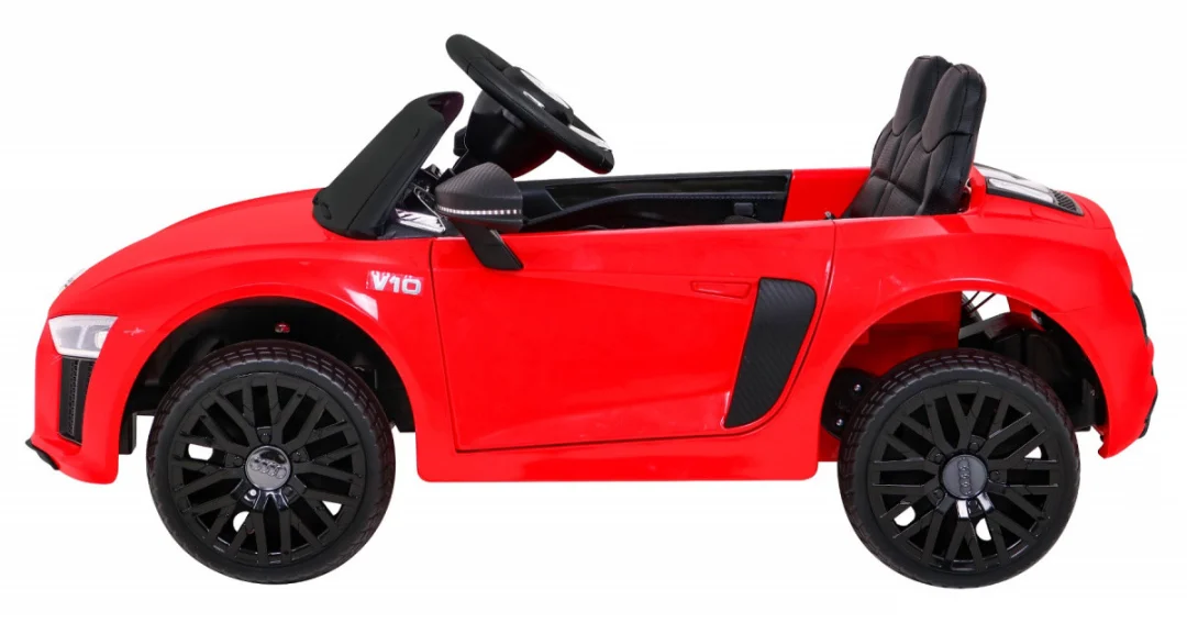 Audi R8 Punjiva dječja sjedalica crvena + daljinski upravljač + EVA + spori start + MP3 LED_4