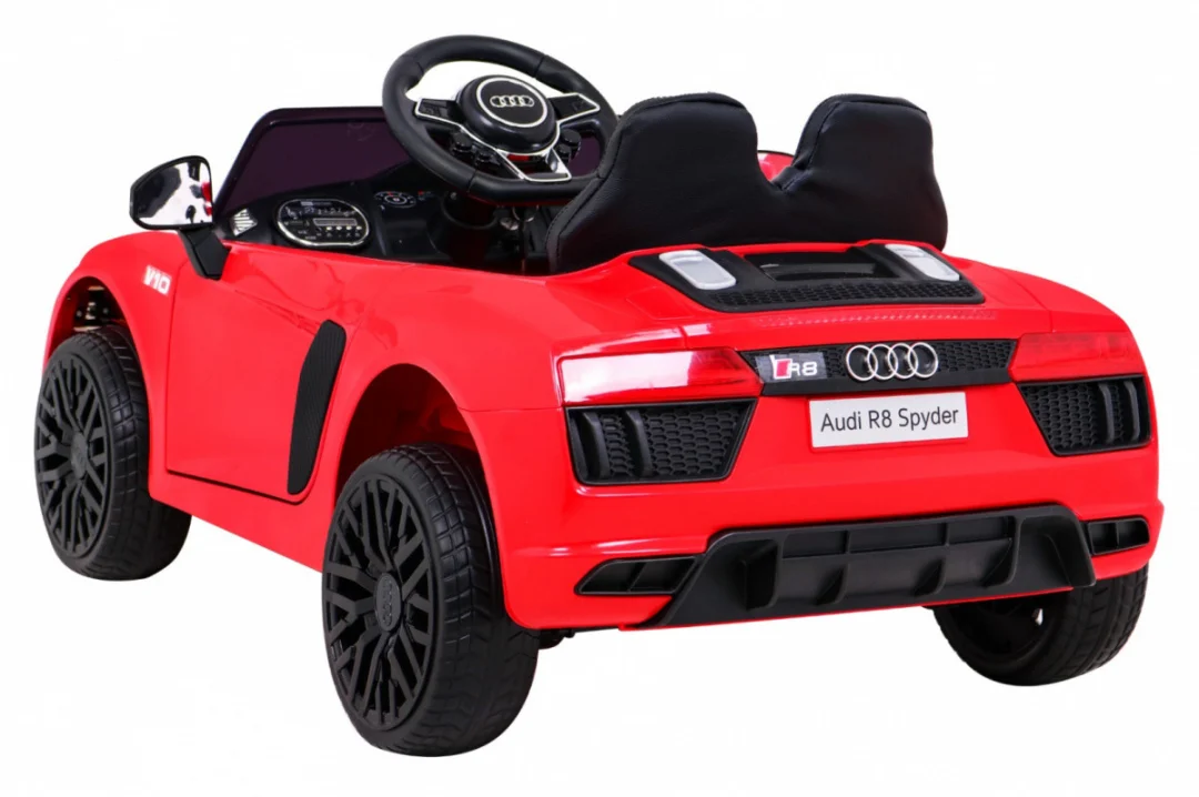 Audi R8 Punjiva dječja sjedalica crvena + daljinski upravljač + EVA + spori start + MP3 LED_5