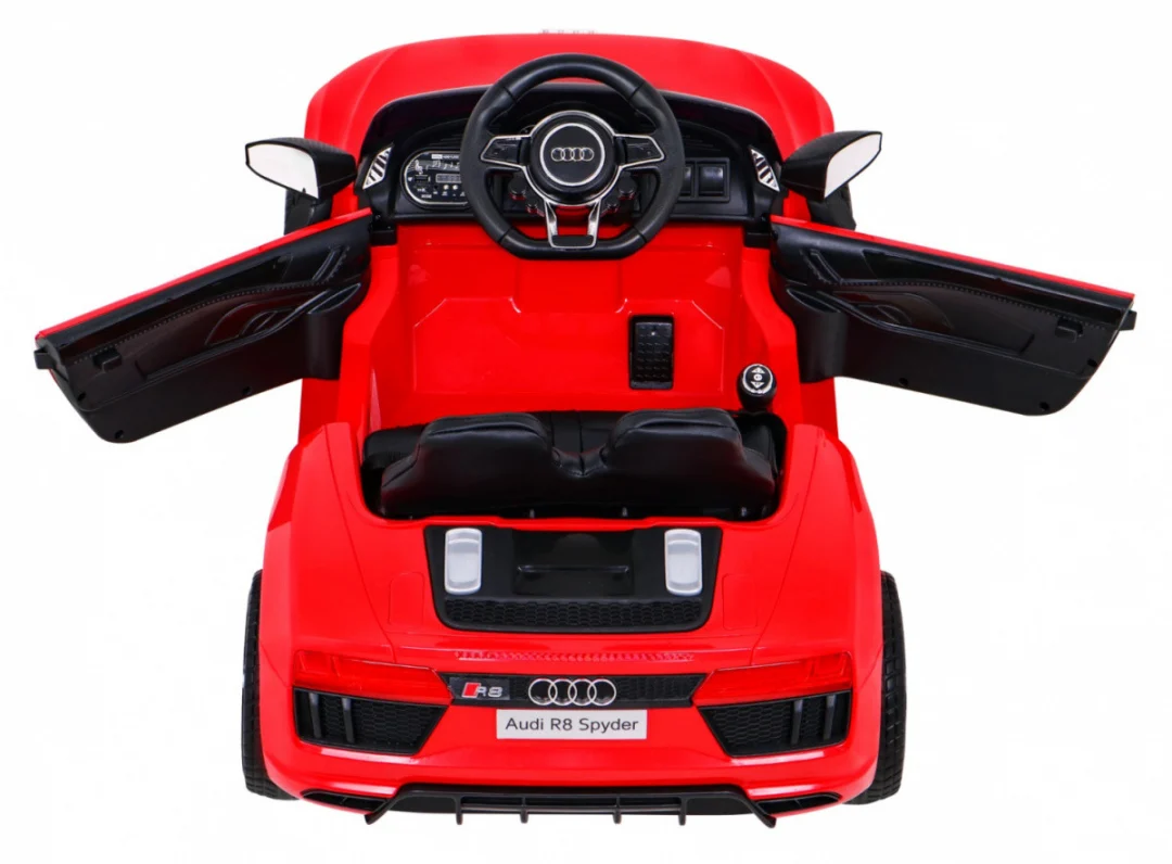 Audi R8 Punjiva dječja sjedalica crvena + daljinski upravljač + EVA + spori start + MP3 LED_7