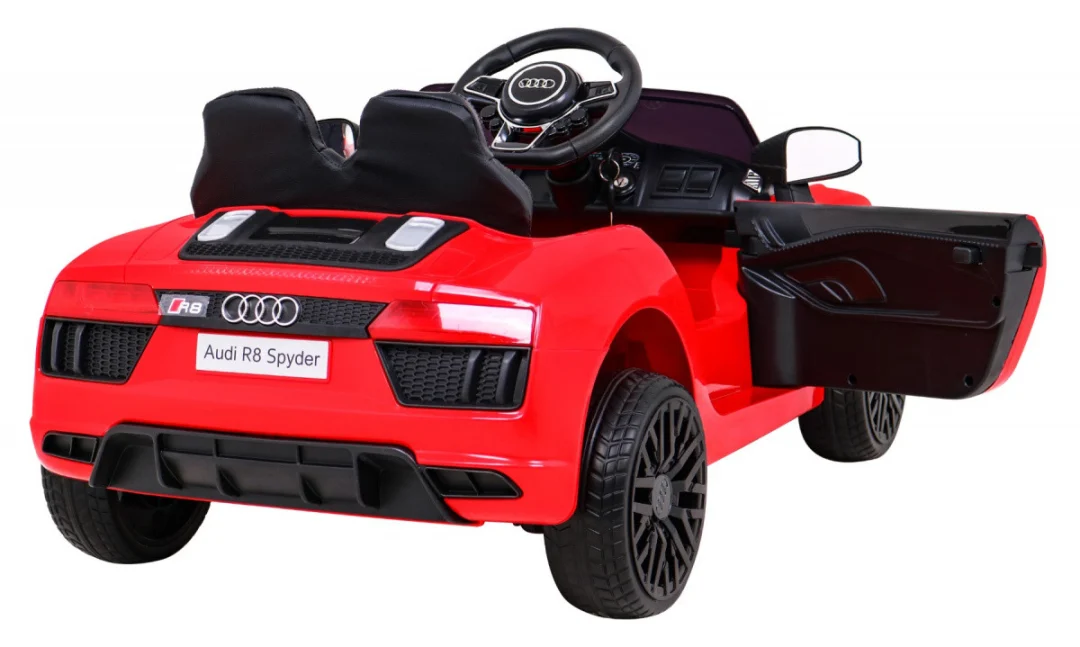 Audi R8 Punjiva dječja sjedalica crvena + daljinski upravljač + EVA + spori start + MP3 LED_9