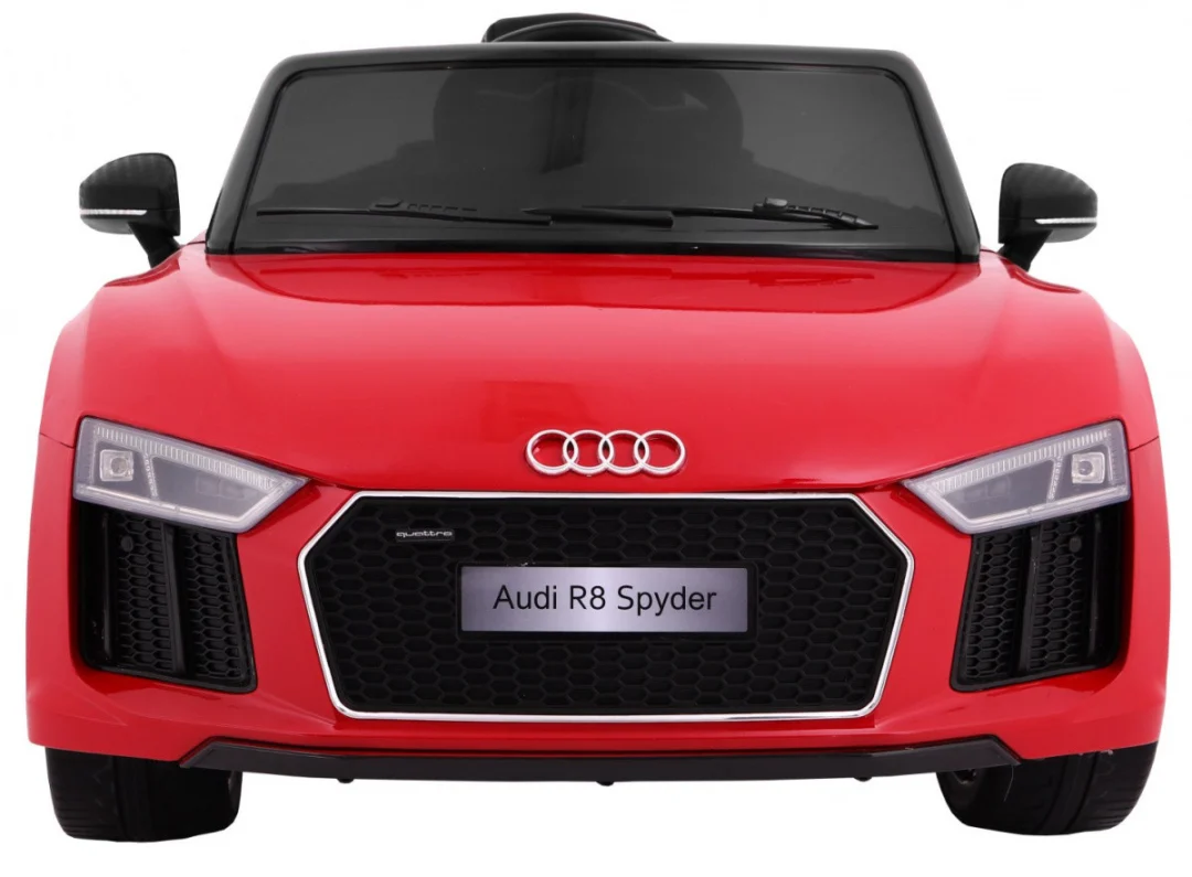 Audi R8 Spyder Baterija Crvena + Daljinski upravljač + EVA + Sporo pokretanje + MP3 radio + LED_6
