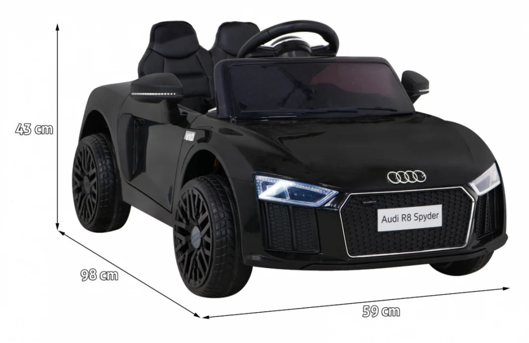 Audi R8 dječji automobil na akumulator, crni auto na akumulator_2
