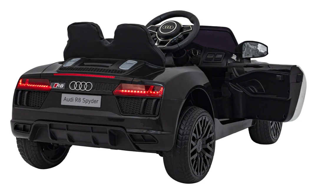 Audi R8 policijski automobil na akumulator za djecu + daljinski upravljač + EVA + spori start, crna_16