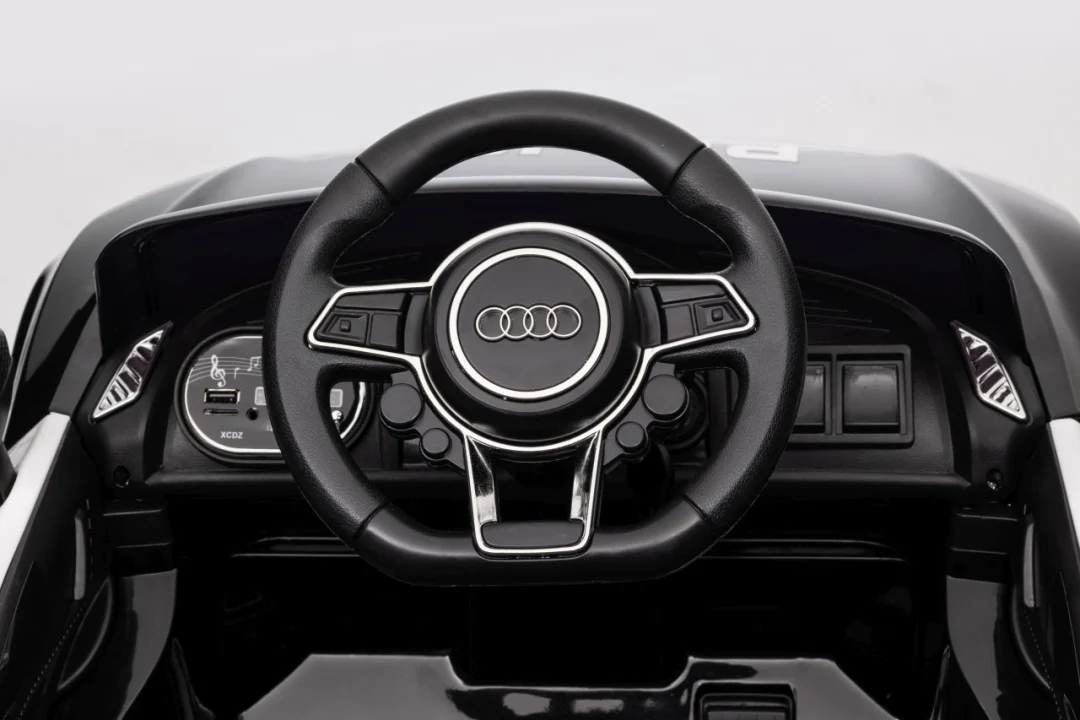Audi R8 policijski automobil na akumulator za djecu + daljinski upravljač + EVA + spori start, crna_29