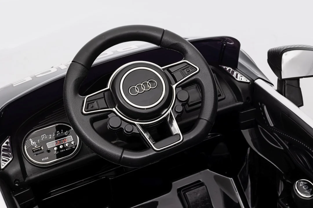 Audi R8 policijski automobil na akumulator za djecu + daljinski upravljač + EVA + spori start, crna_33
