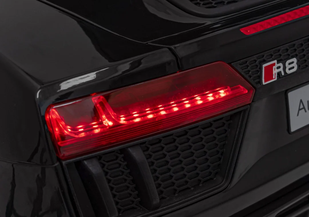 Audi R8 policijski automobil na akumulator za djecu + daljinski upravljač + EVA + spori start, crna_34