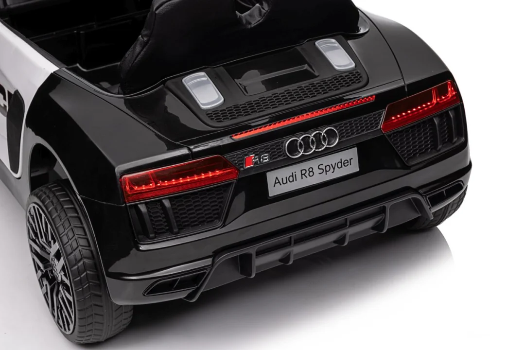 Audi R8 policijski automobil na akumulator za djecu + daljinski upravljač + EVA + spori start, crna_45