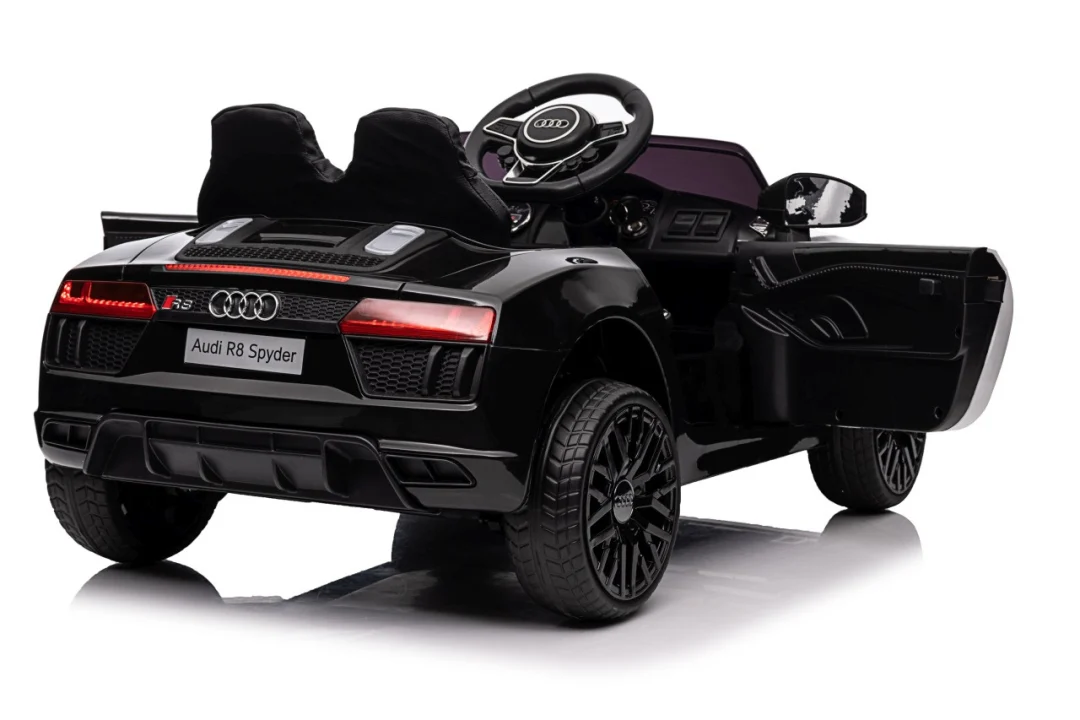 Audi R8 policijski automobil na akumulator za djecu + daljinski upravljač + EVA + spori start, crna_77