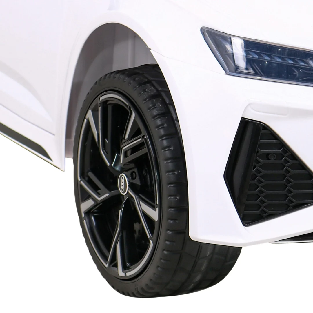 Audi RS 6 električni automobil za djecu bijeli + daljinski upravljač + EVA kotači + spori, bijela_14